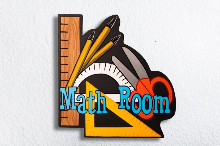 Math Room sign